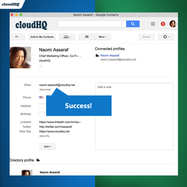 Get anyone's email from LinkedIn by cloudHQ gallery image