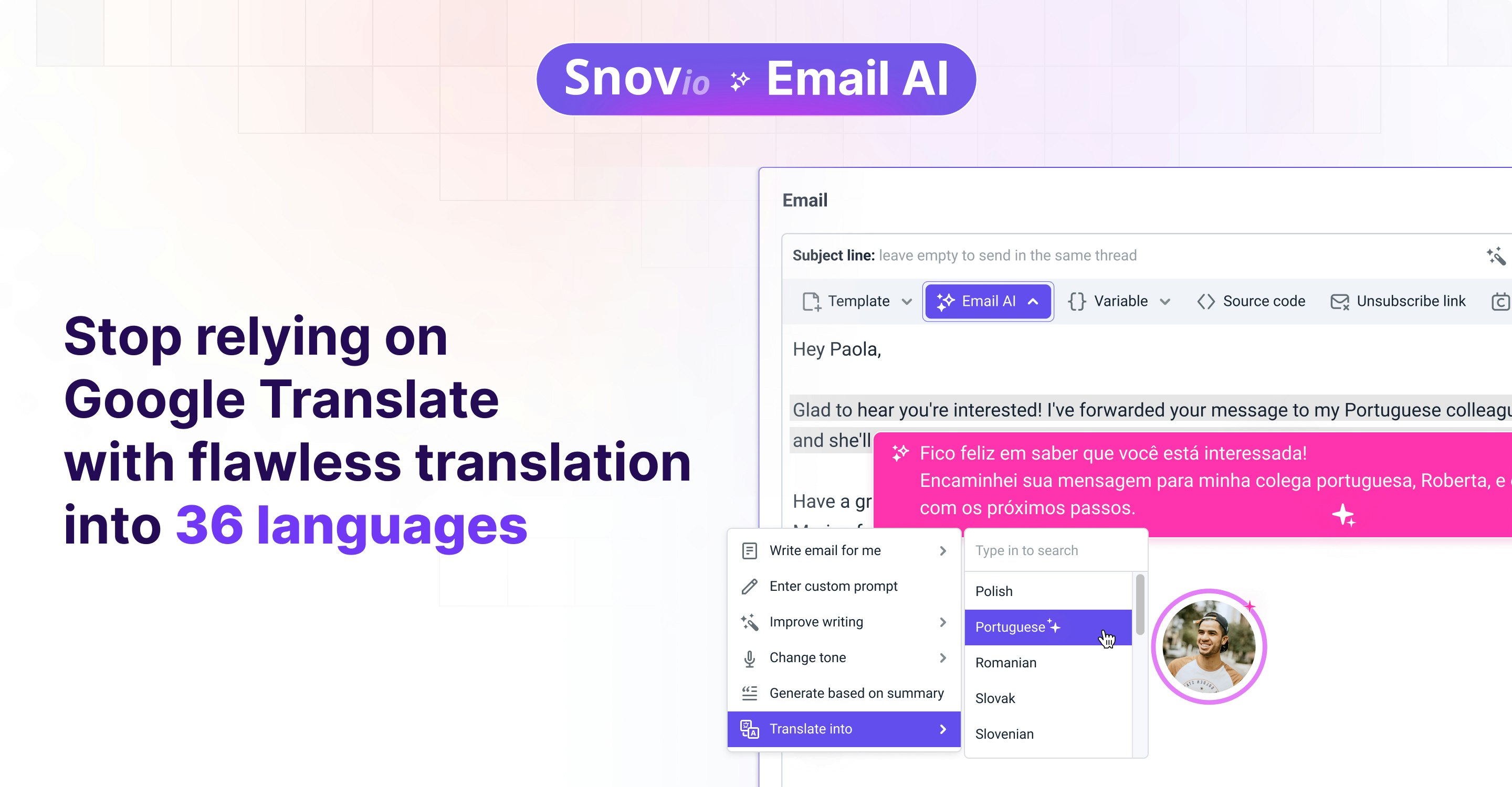 Snov.io'dan AI'ya e -posta gönderin media 5