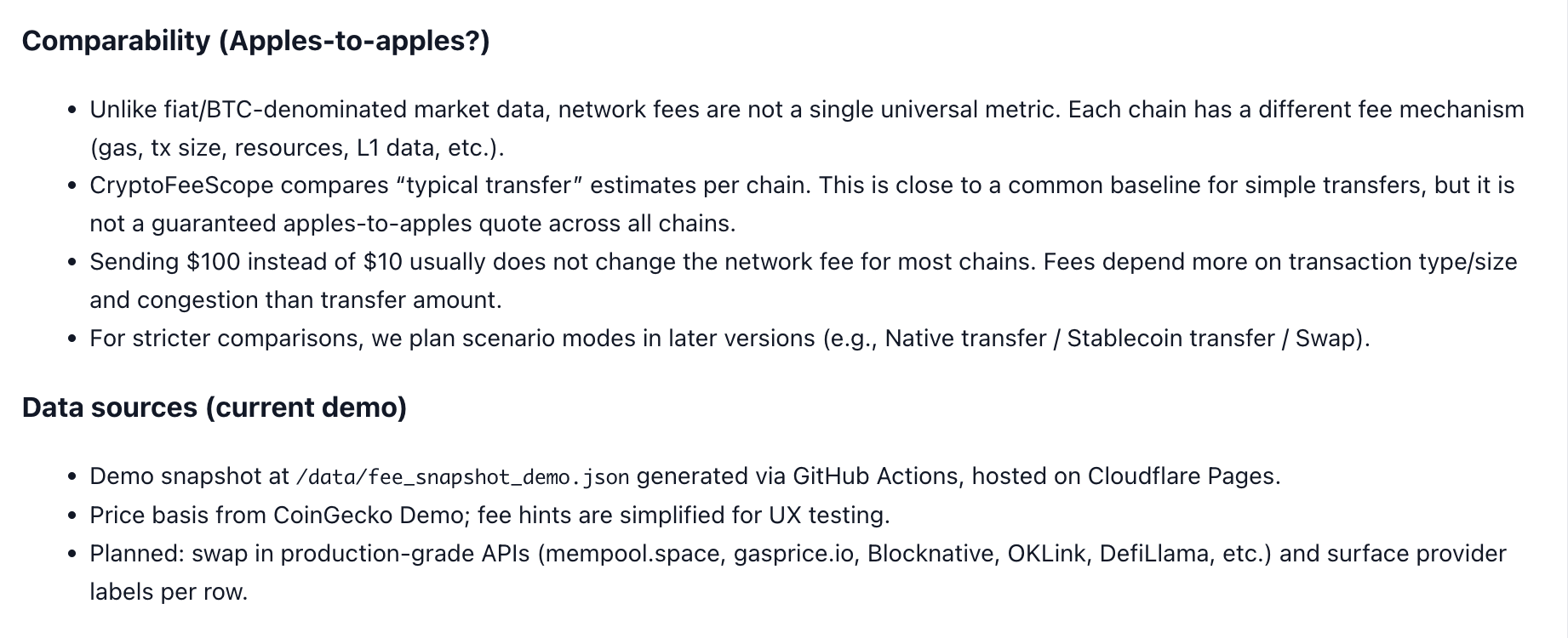 CryptoFeeScope - Screenshot 3 showing product features and functionality