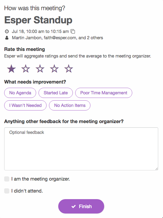 Esper - Rate My Meetings gallery image