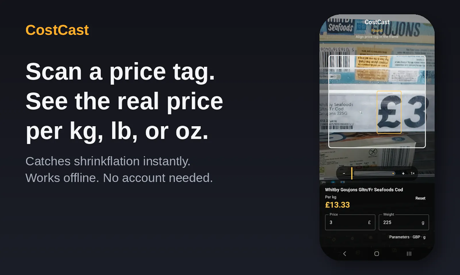 CostCast: Catch Shrinkflation Instantly screenshot 1