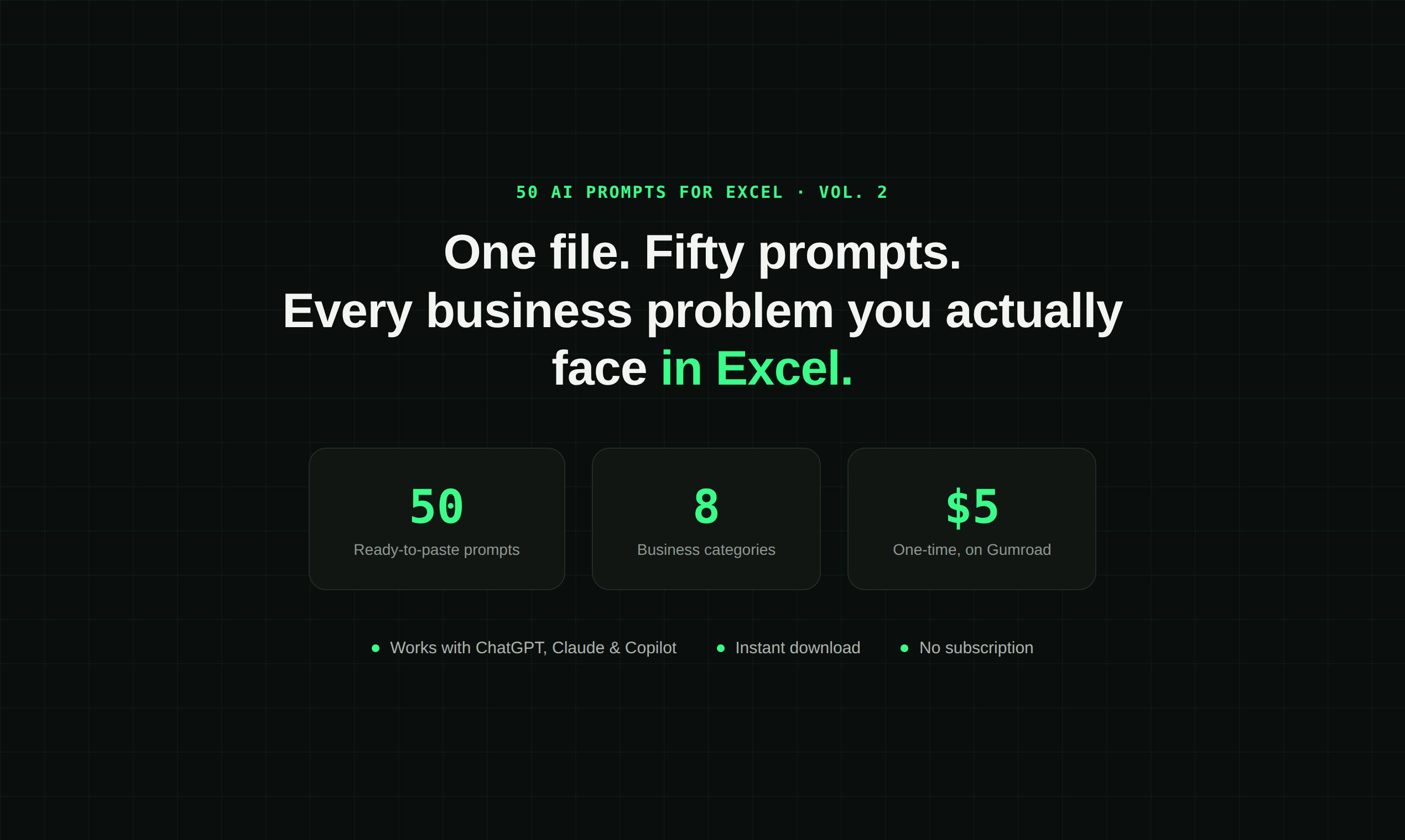 AI Prompts for Excel — Vol. 2 gallery image