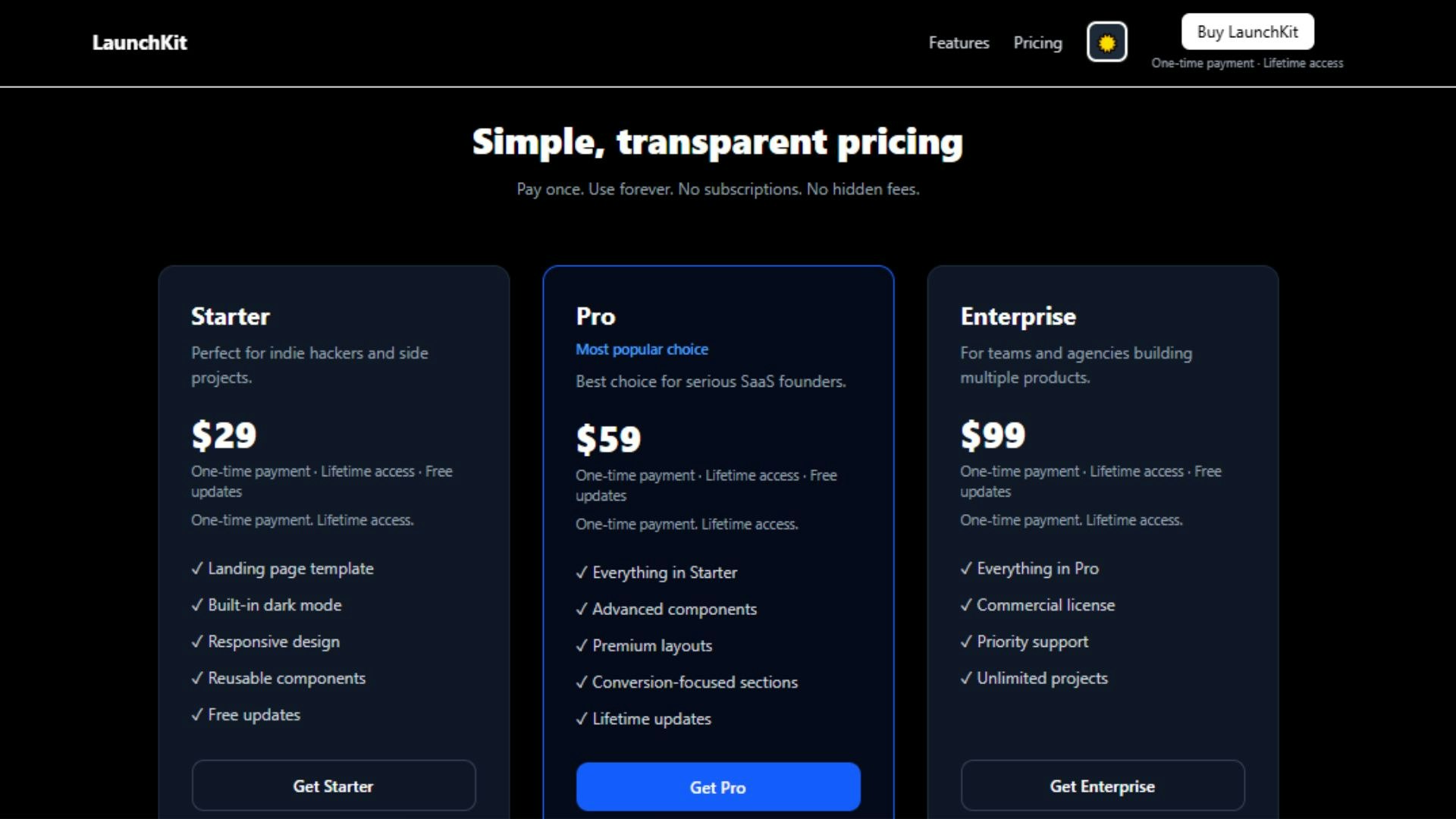 LaunchKit - Screenshot 3 showing product features and functionality