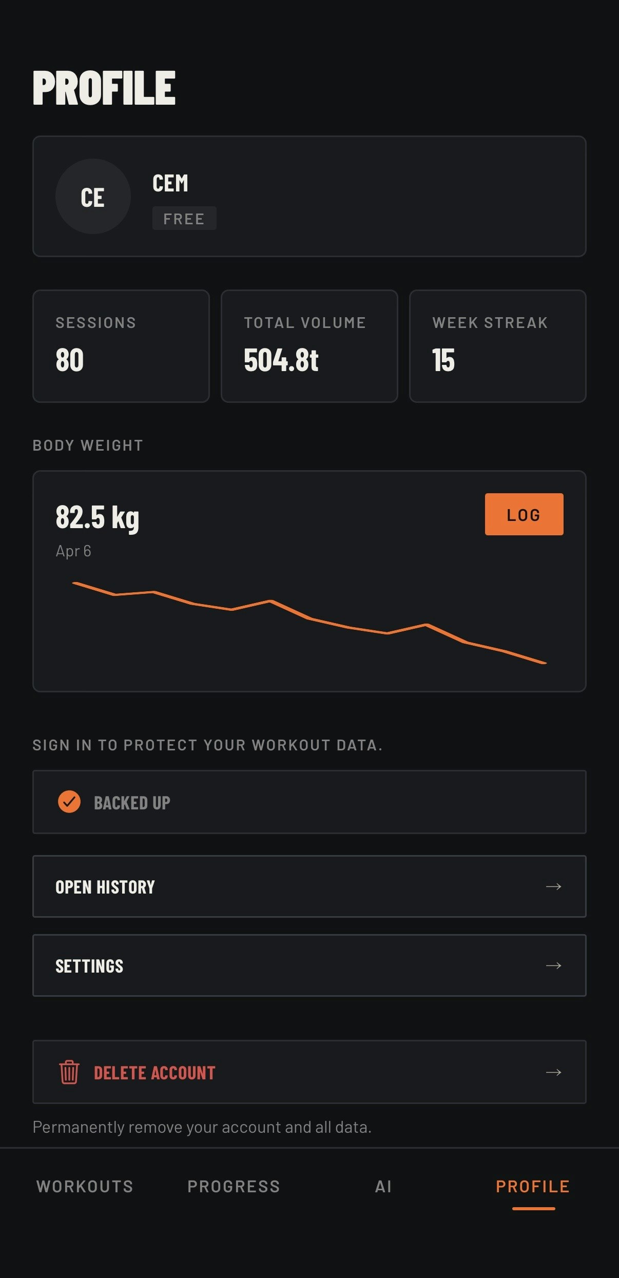 Lightweight — Minimalist Workout Tracker gallery image