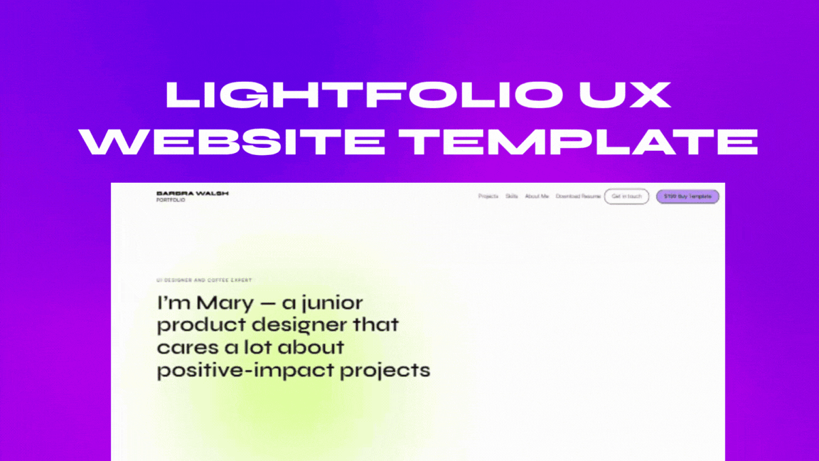 Lightfolio UX -Portfolio -Vorlage media 1