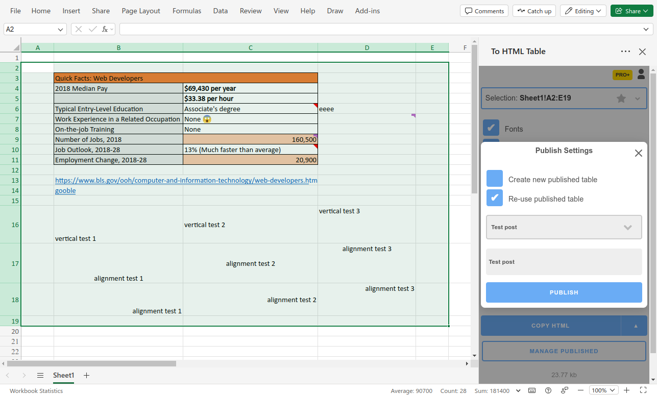 Excel to HTML Table Converter gallery image
