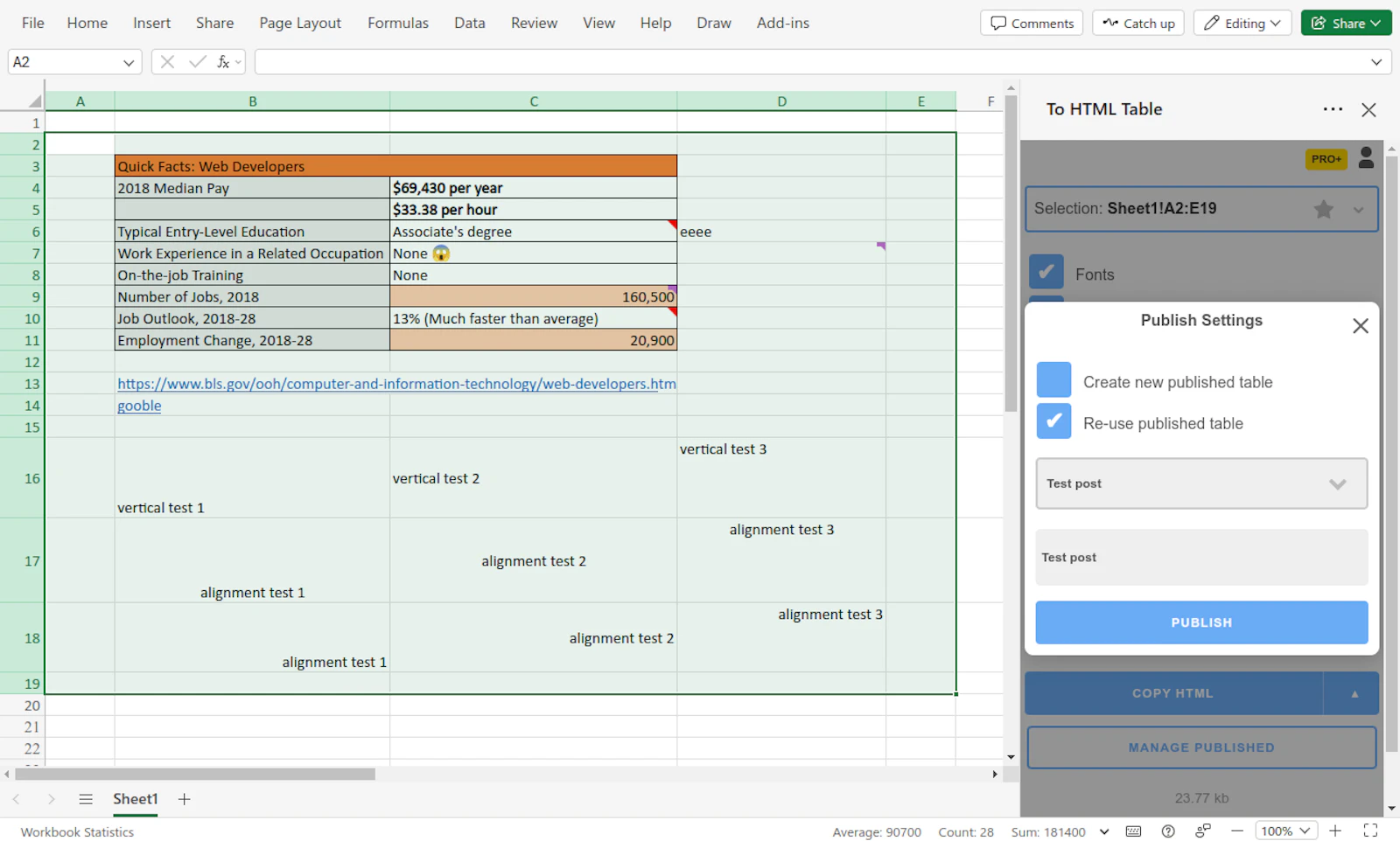 Excel to HTML Table Converter screenshot 2