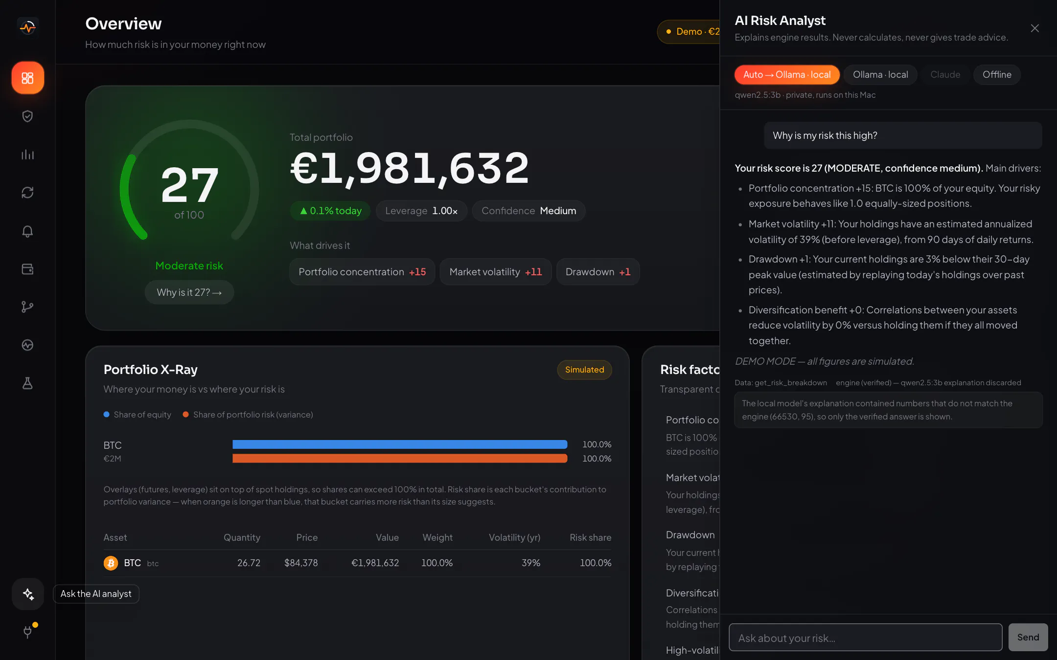 CryptoRisk Studio gallery image