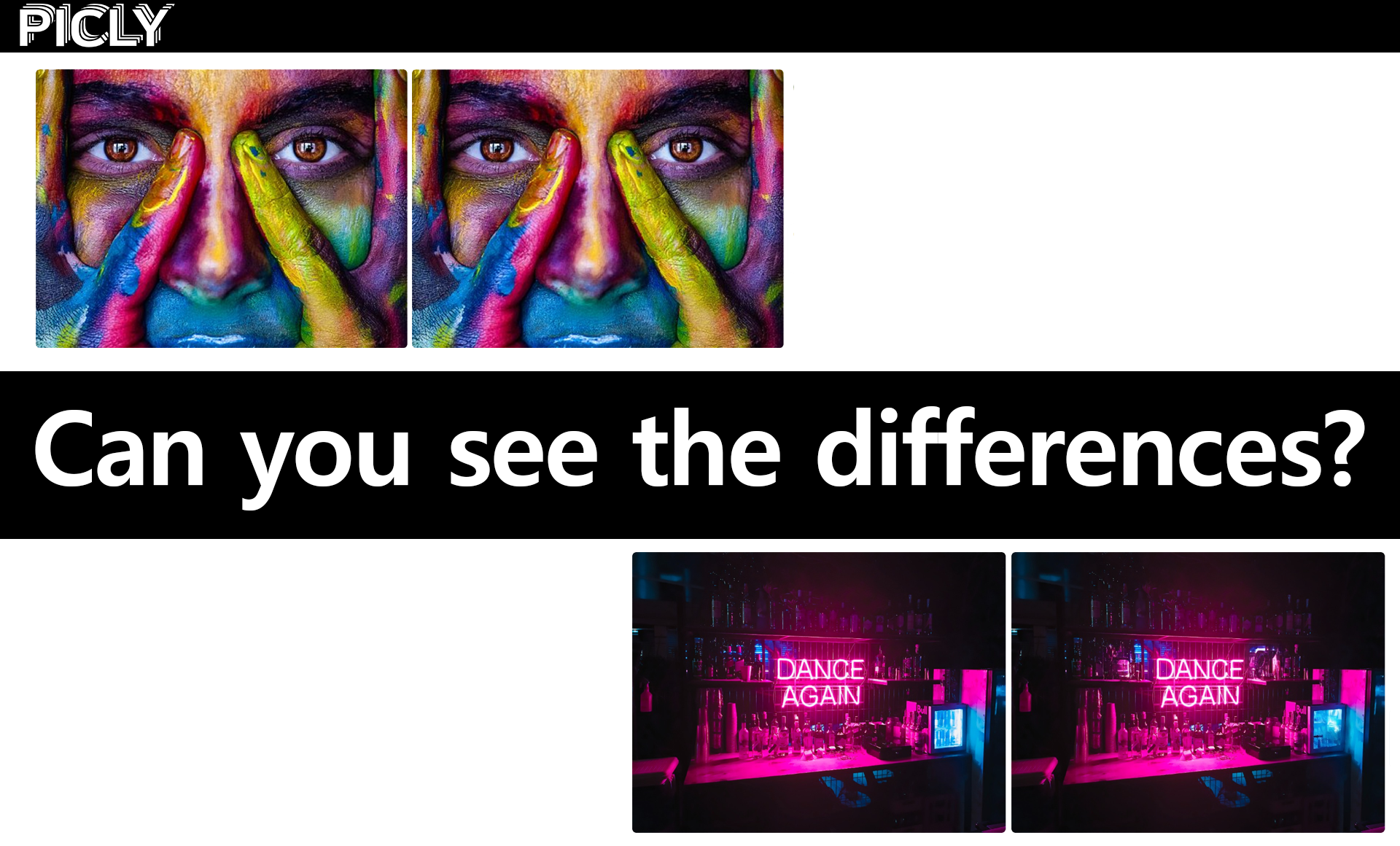 PICLY : AI generated spot the difference - Product Information, Latest  Updates, and Reviews 2023 | Product Hunt