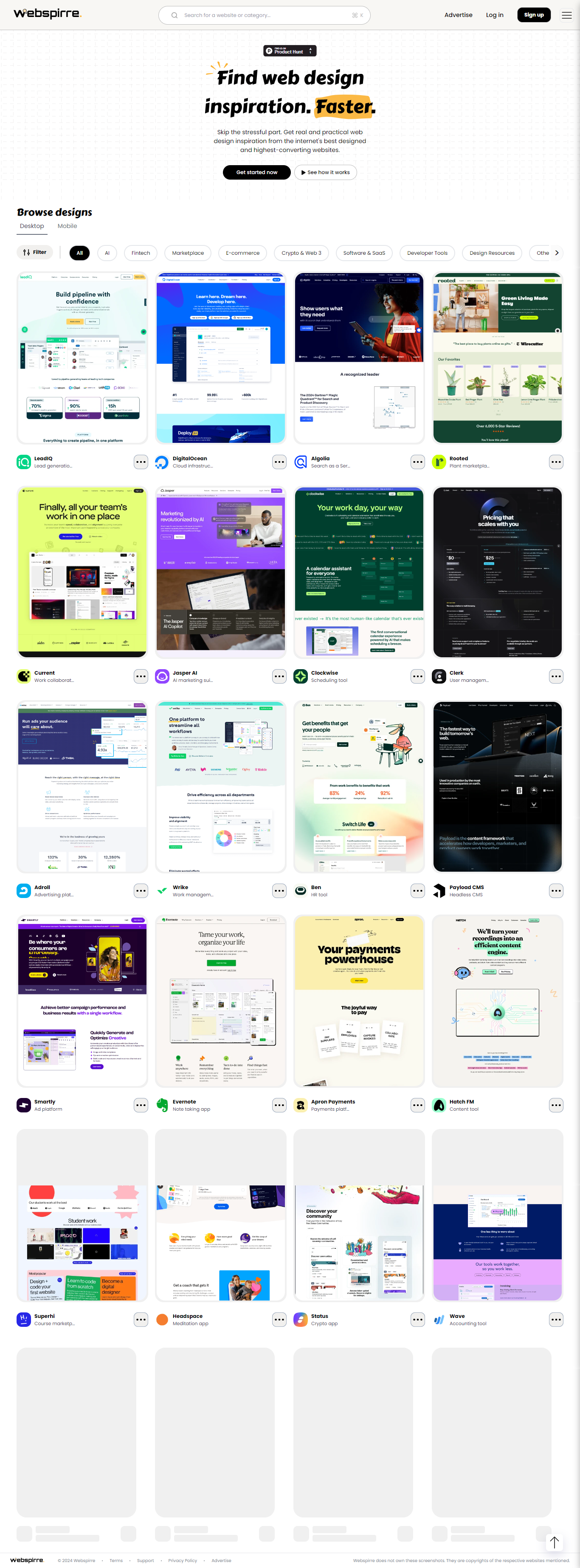 Webspirre - Encuentra la inspiración de diseño web más rápido que nunca media 3
