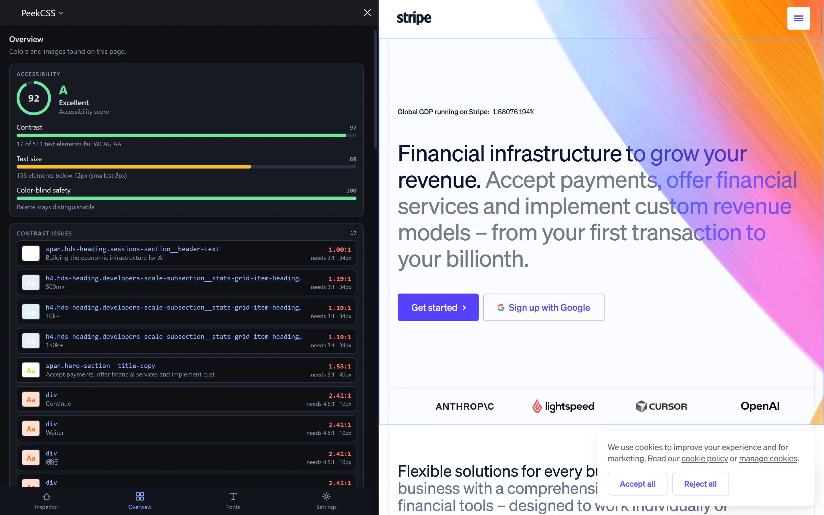 PeekCSS screenshot 2