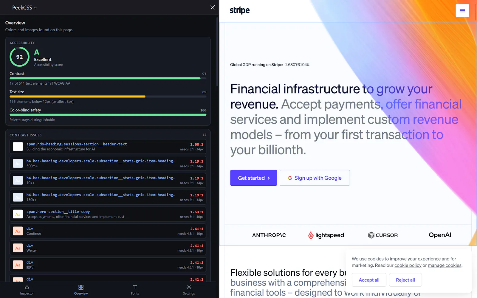 PeekCSS screenshot 2