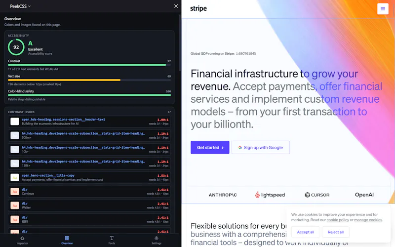 PeekCSS screenshot 2