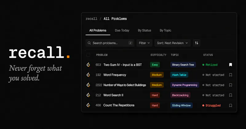 recall. screenshot 2