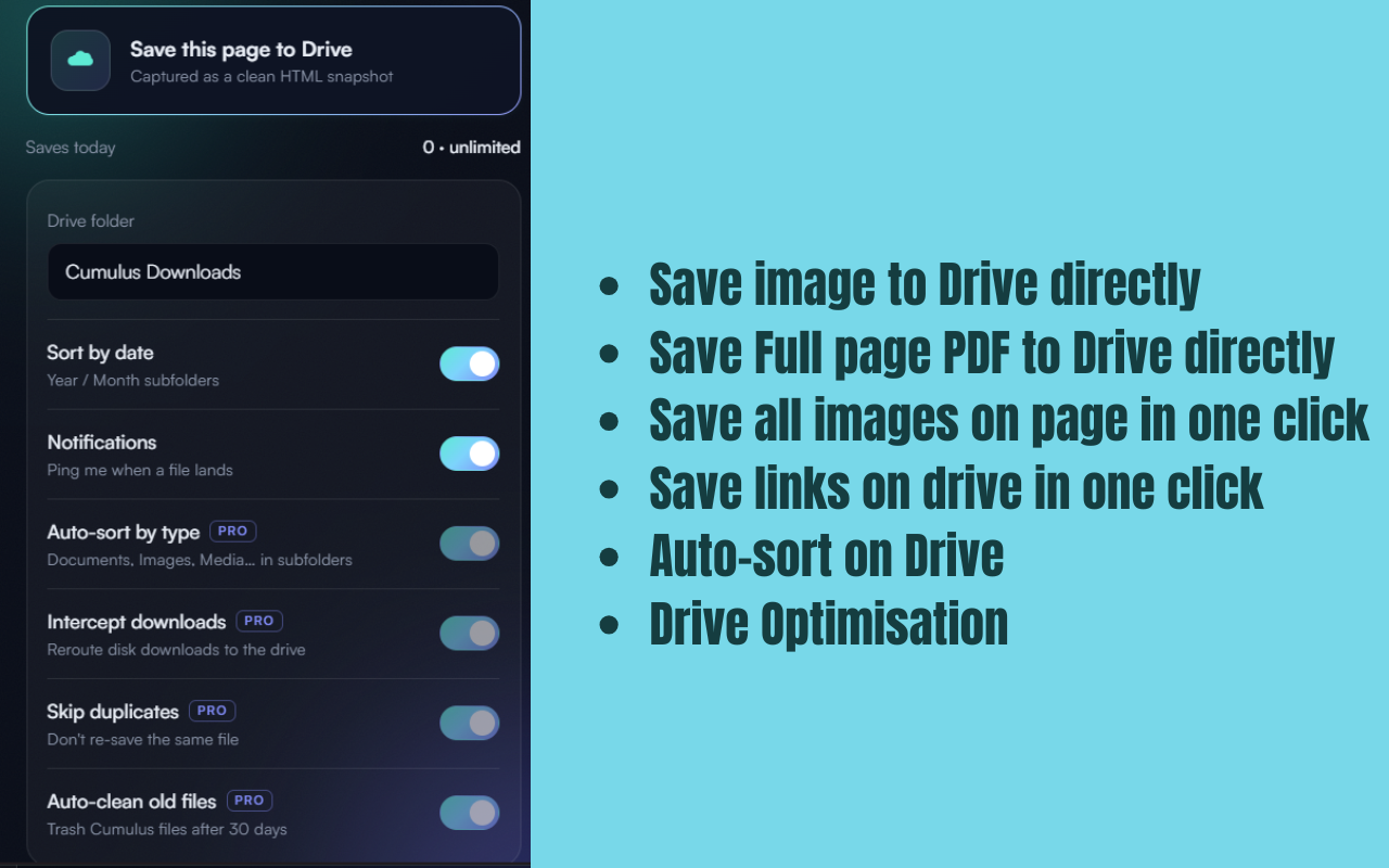 Cumulus- Save direct to your cloud gallery image