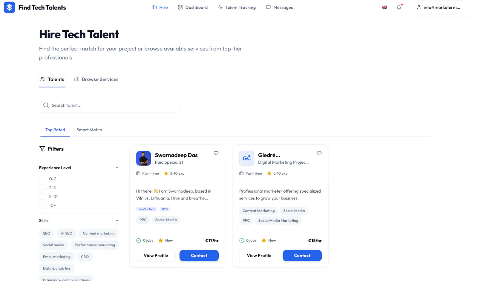 Find Tech Talents - Simple Platform screenshot 3