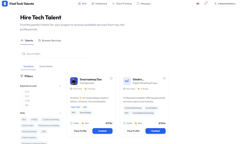 Find Tech Talents - Simple Platform screenshot 3