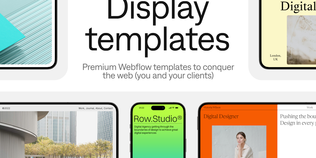 Display Templates: Premium Webflow templates to conquer the web ...