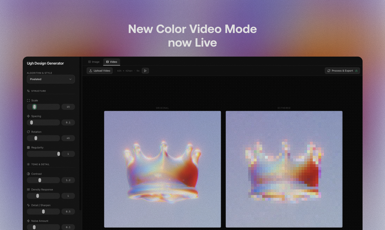 Instant Dither Design Generator gallery image