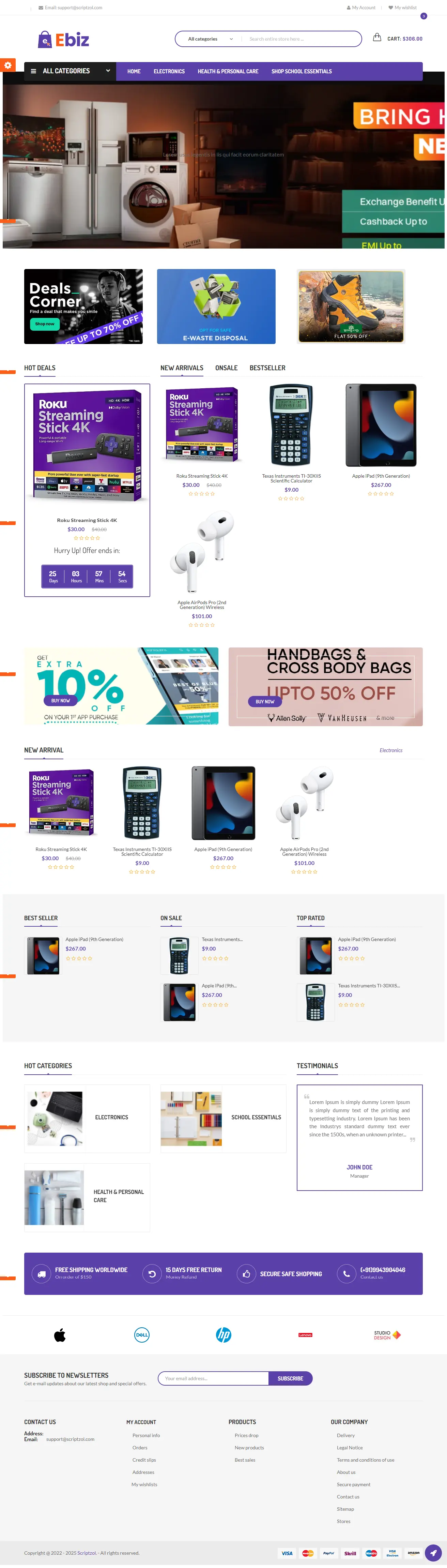 Ebiz çok amaçlı prestashop teması media 4