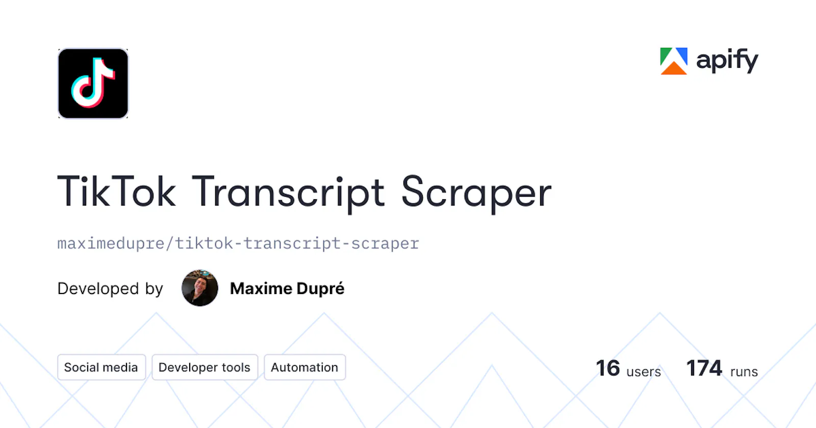 TikTok Transcript Scraper screenshot 1