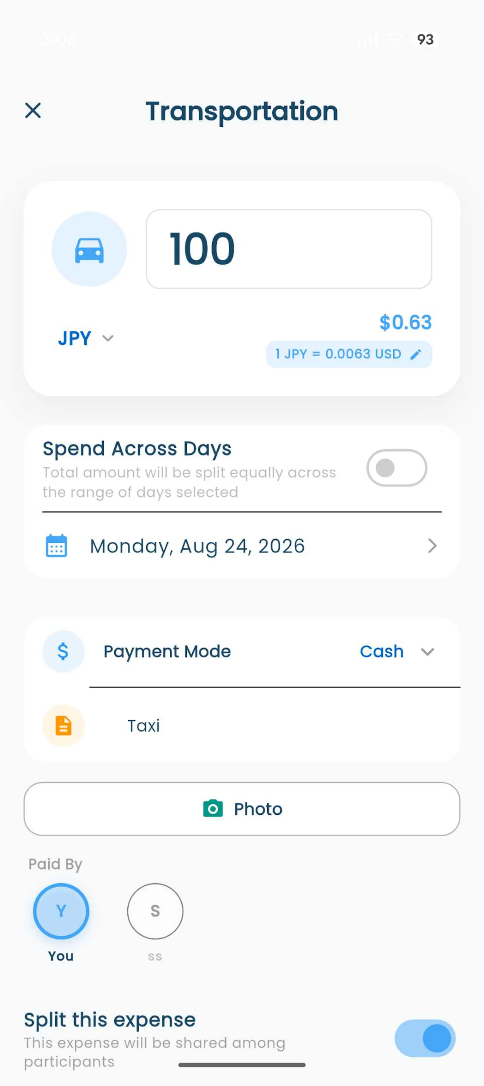 TripTrack - Smart Travel Spending screenshot 2