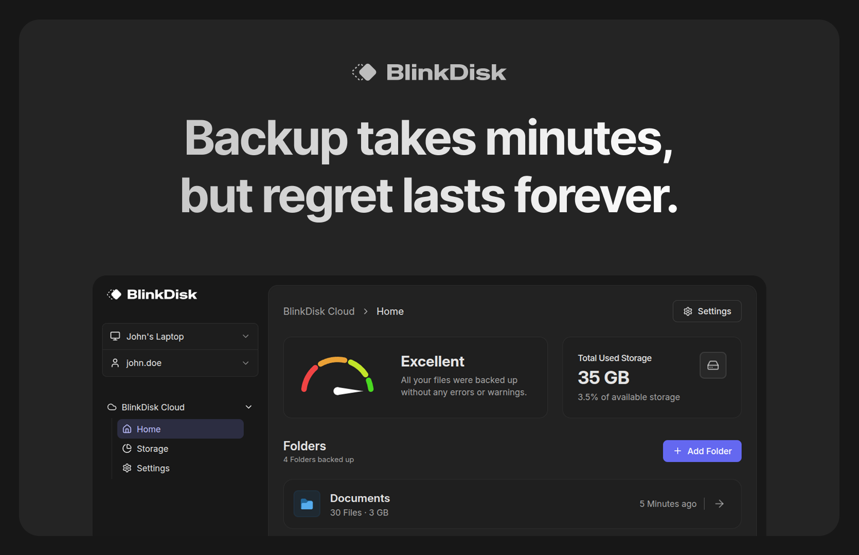 Blinkdisk (베타) - 모든 사람을위한 현대적인 백업. 미디어 1