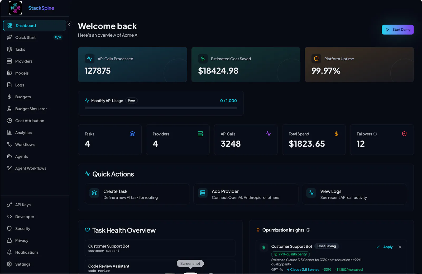 StackSpine screenshot 1