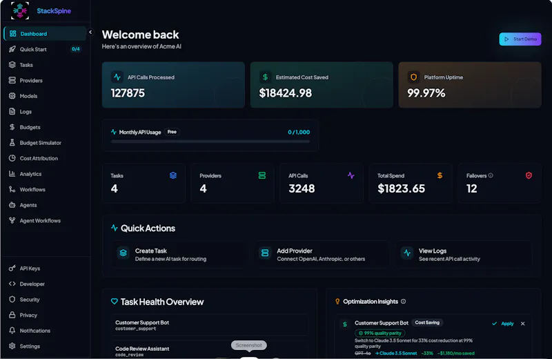 StackSpine screenshot 1