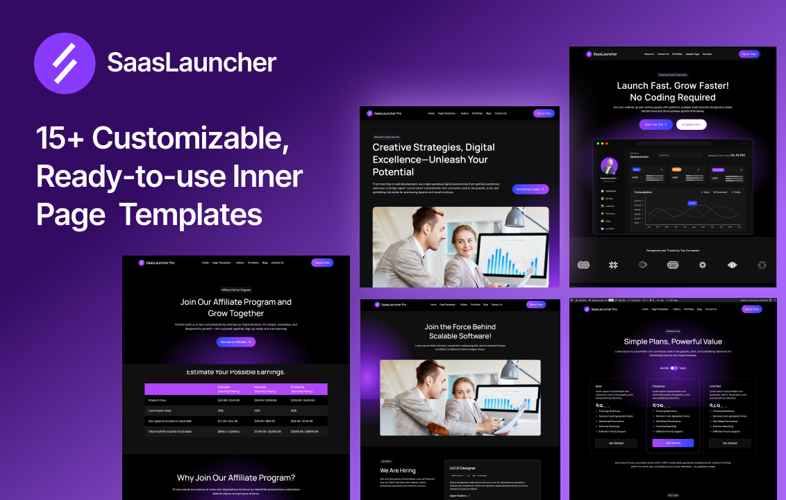 Tema de WordPress de Saaslauncher - Inicie el hermoso sitio web SaaS RÁPIDO: no se necesita codificación. media 4