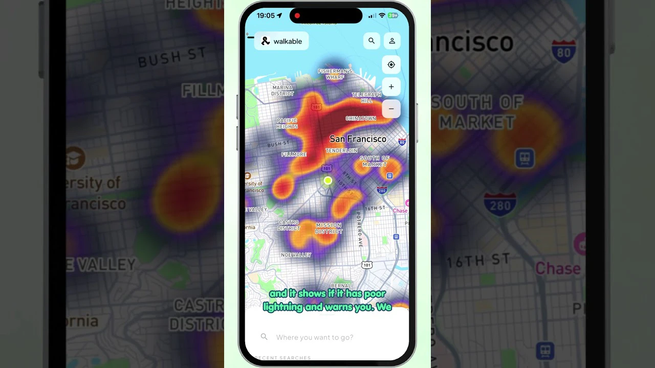 startuptile Walkable-Safety-first walking navigation to walk the safest routes