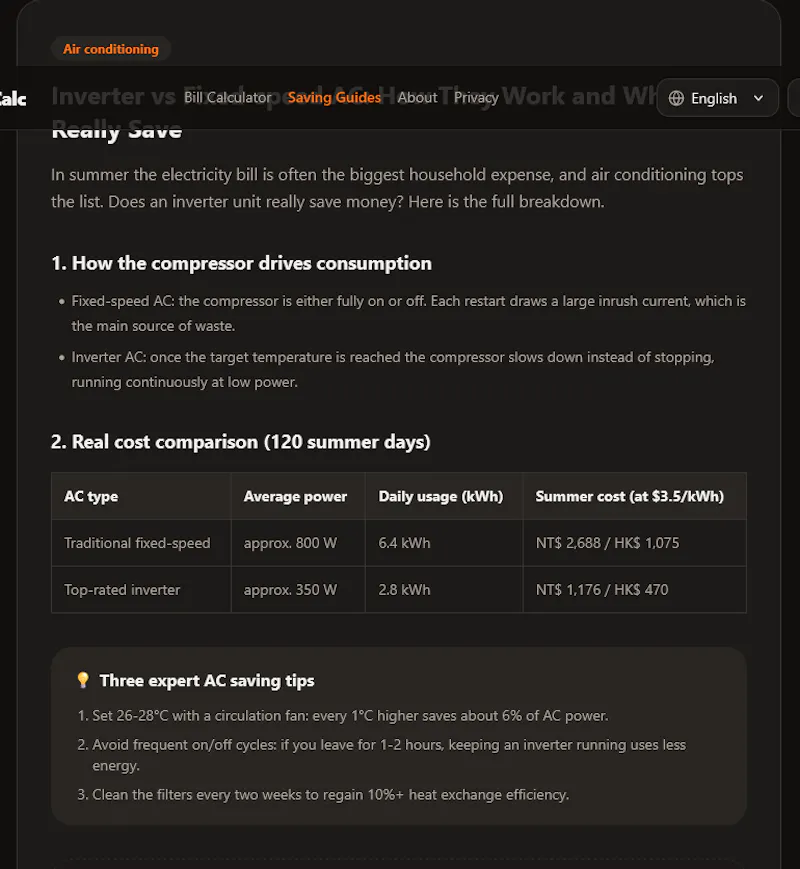 Global Energy Calc screenshot 3
