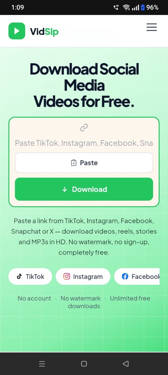 VidSip — Download Any Social Media Video gallery image