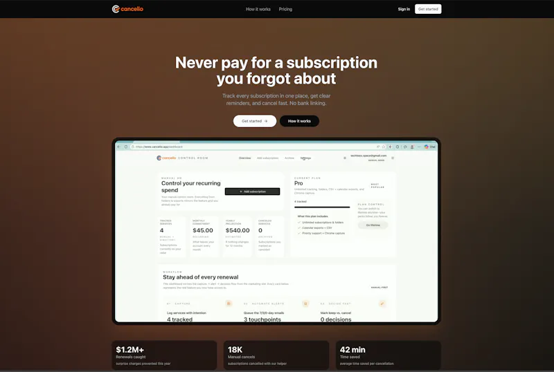 Cancelio screenshot 1