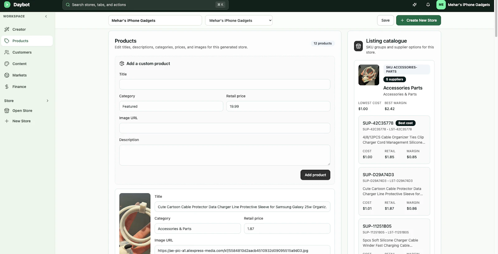 Daybot Storebuilder screenshot 5