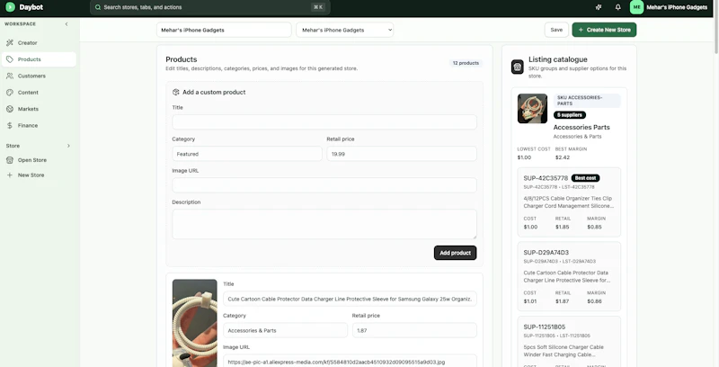 Daybot Storebuilder screenshot 5
