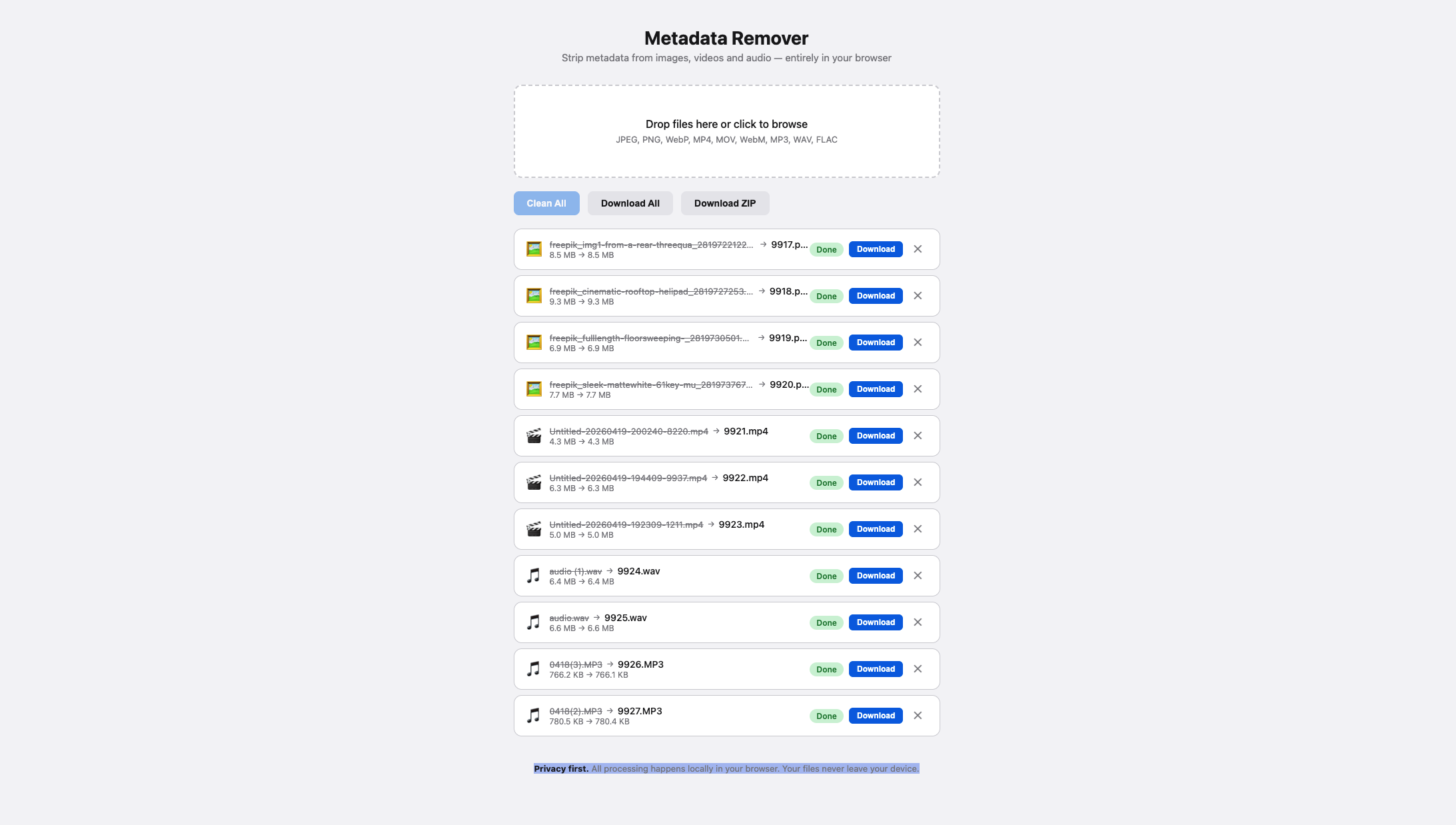 Metadata Remover gallery image