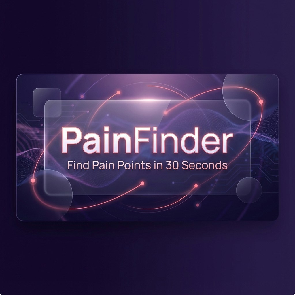 PainFinder - Main product screenshot demonstrating key features and user interface