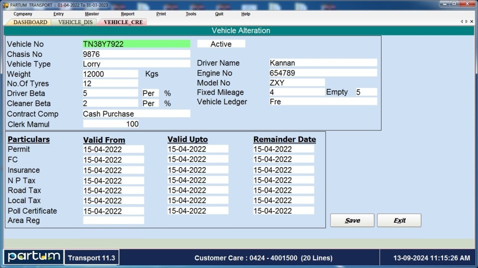 Partum Transport Management Software gallery image