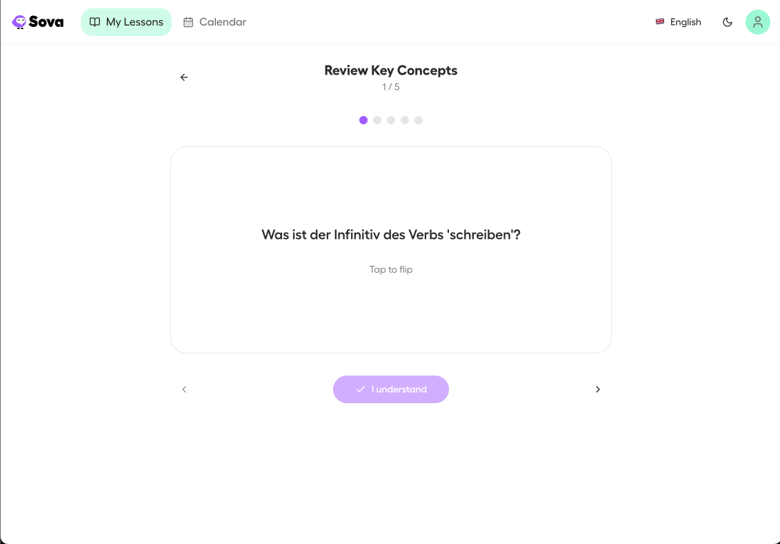 SovaStudy - Screenshot 4 showing product features and functionality
