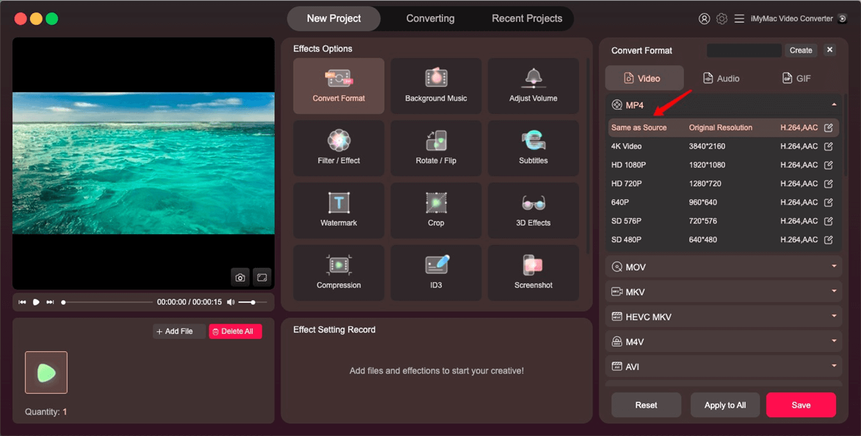 convertidor de video imymac - Convertir, editar y reproducir videos y archivos de audio media 1