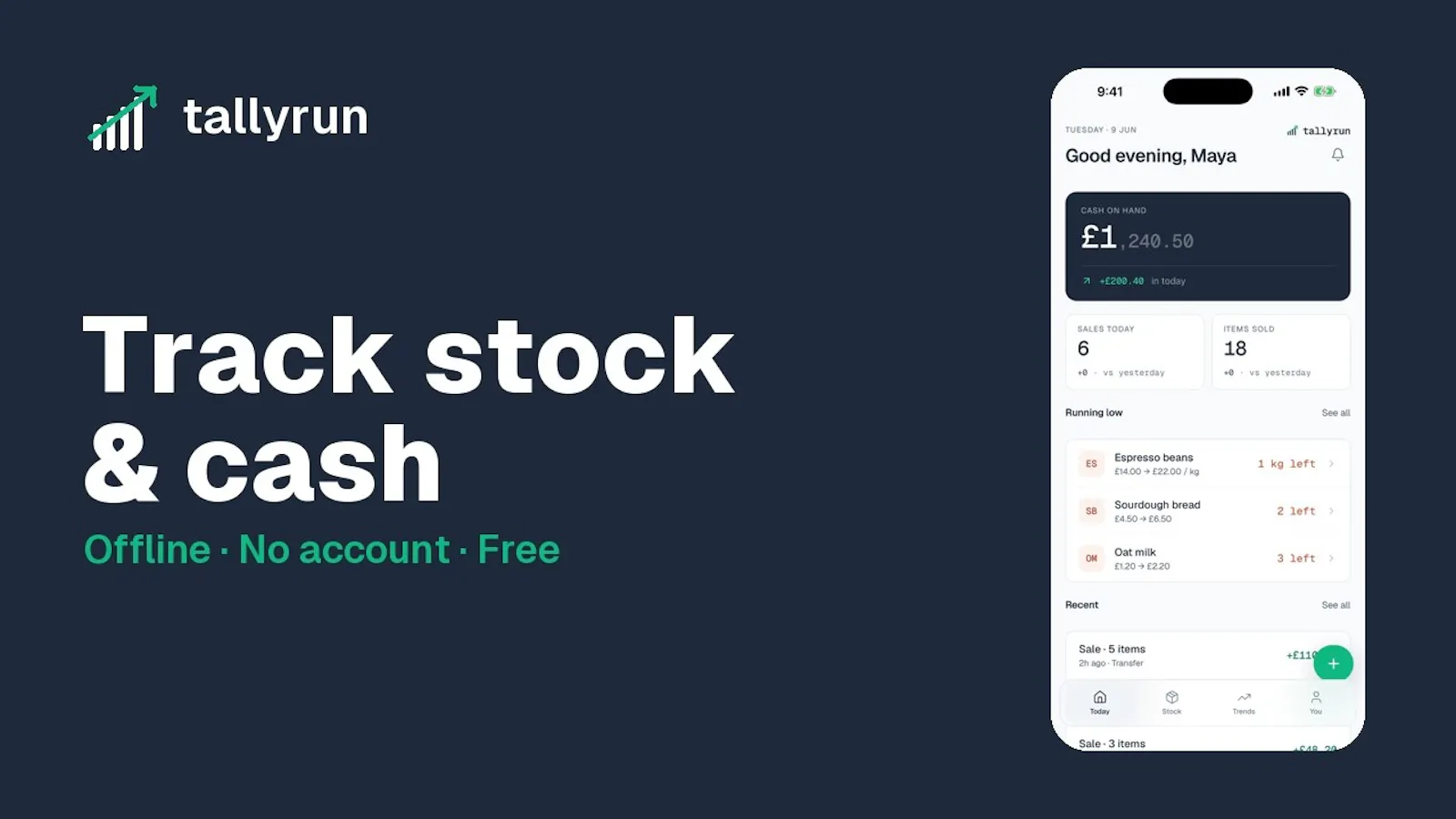 TallyRun screenshot 1 (video preview)