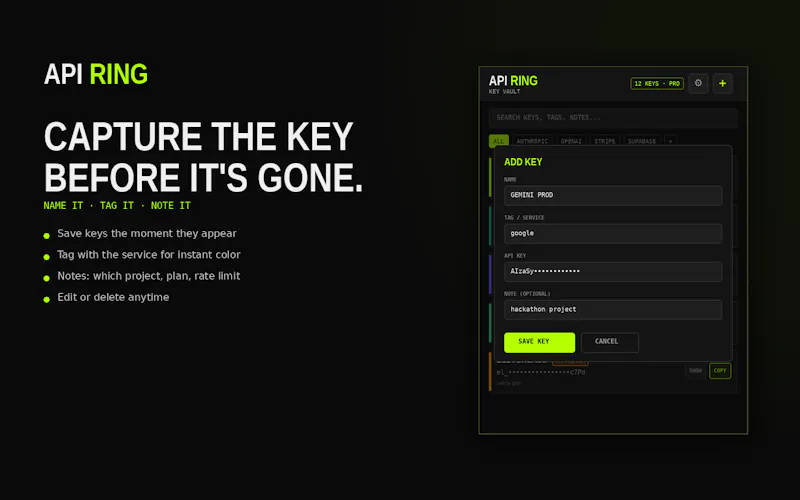 API Ring screenshot 1