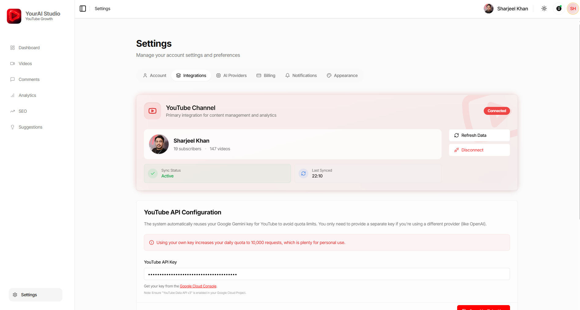 YourAI Studio - Screenshot 3 showing product features and functionality