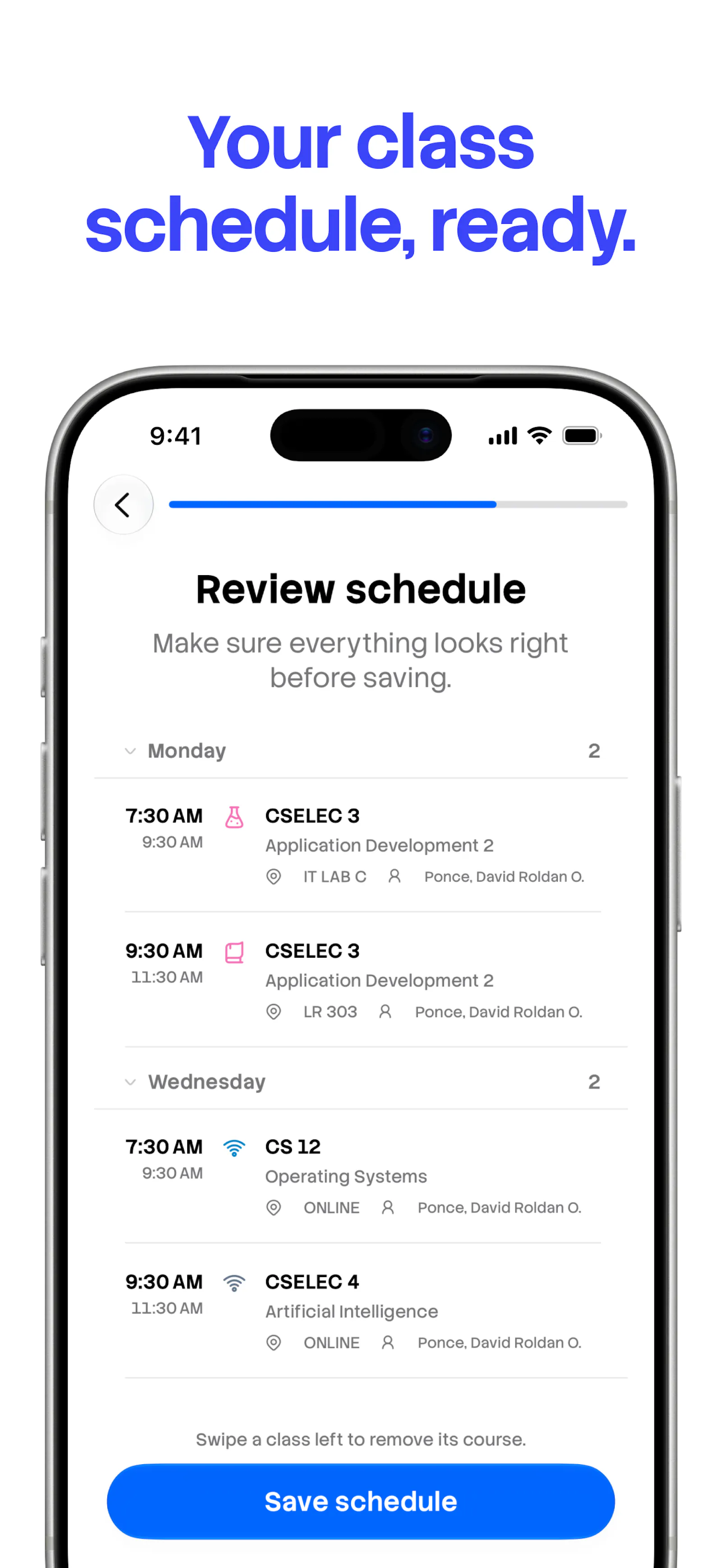 MySched screenshot 4