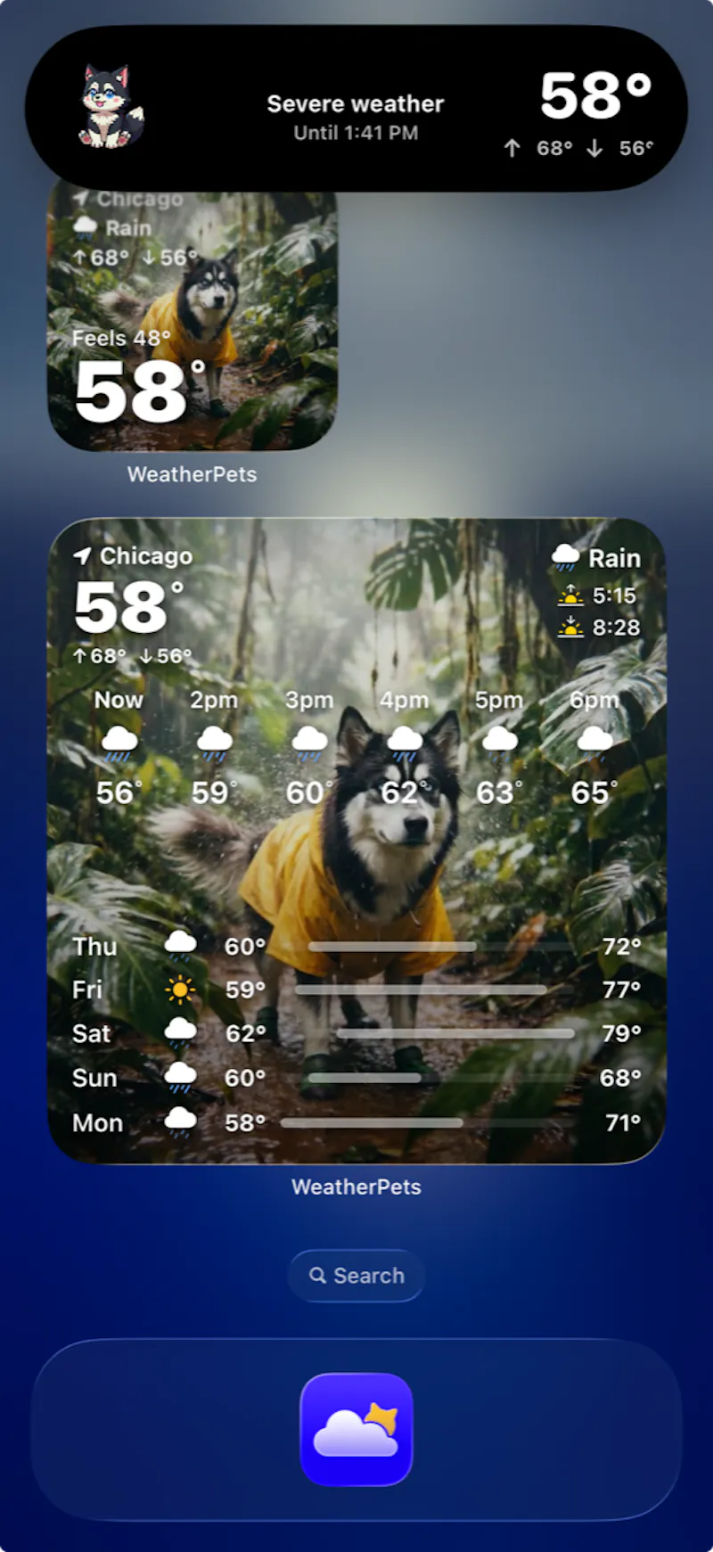 WeatherPets: Weather & Widgets screenshot 4