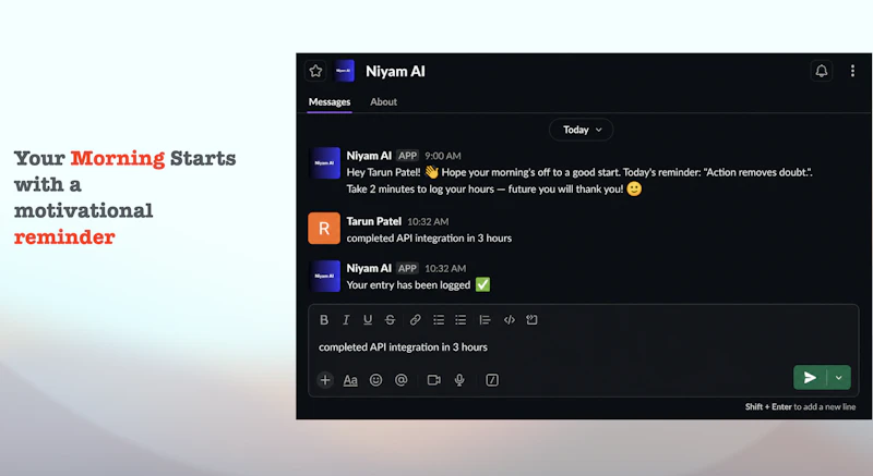 Niyam AI screenshot 2