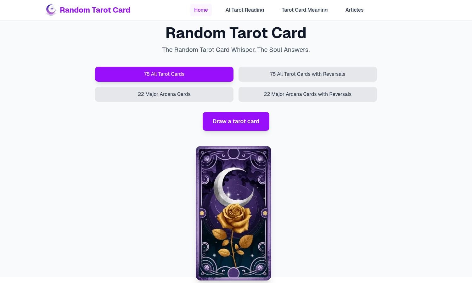 Random Tarot Card media 1