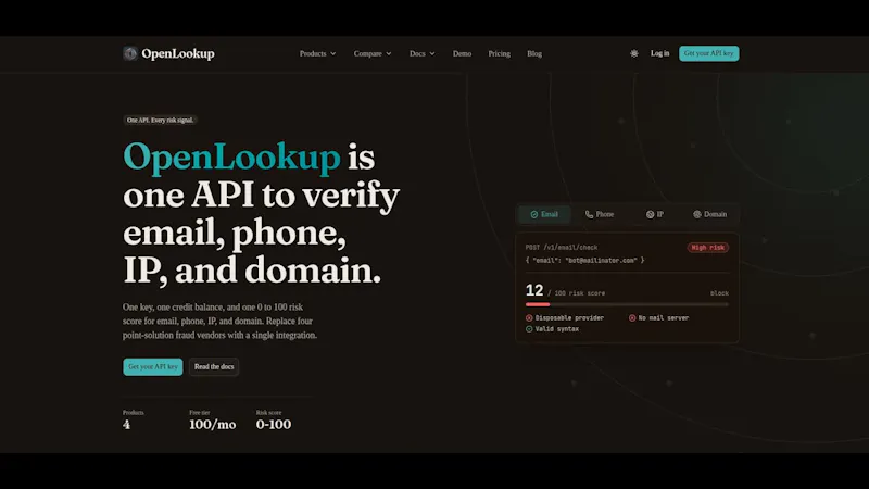 OpenLookup.io screenshot 1 (video preview)