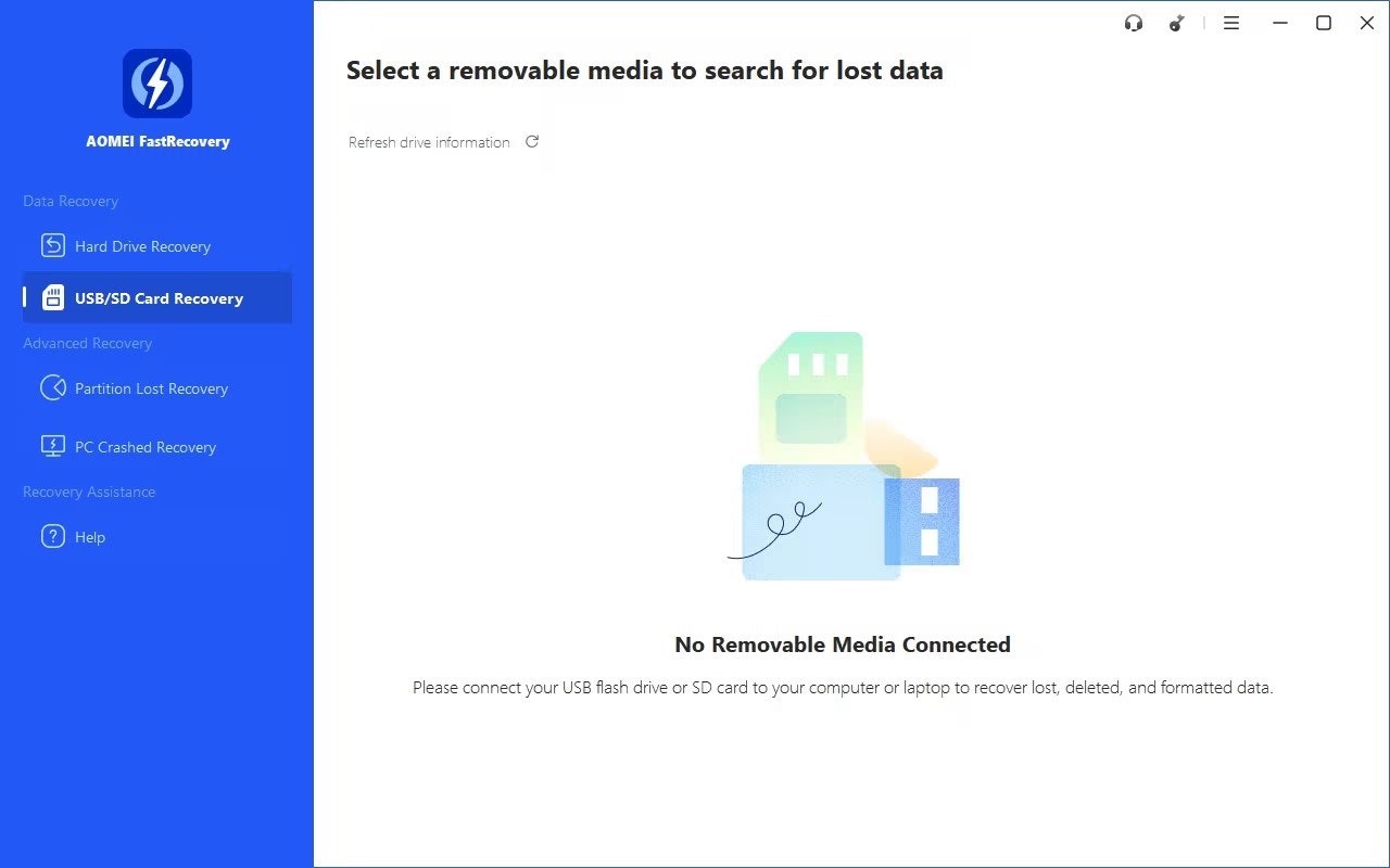 AOMEI FastRecovery - Screenshot 2 showing product features and functionality